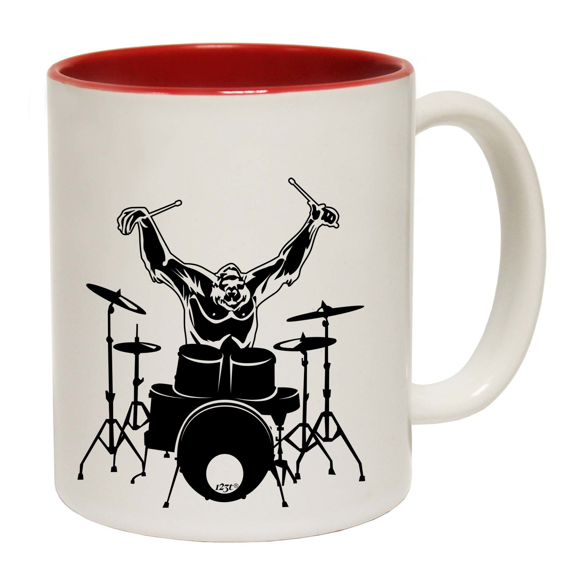 Gorilla Drummer Drums Music - Funny Coffee Mug