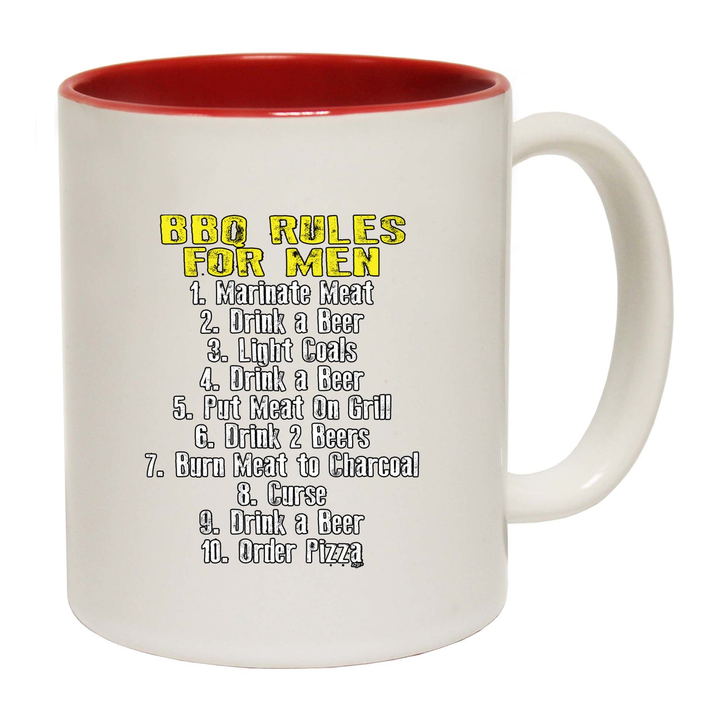 Bbq Barbeque Rules For Men - Funny Coffee Mug