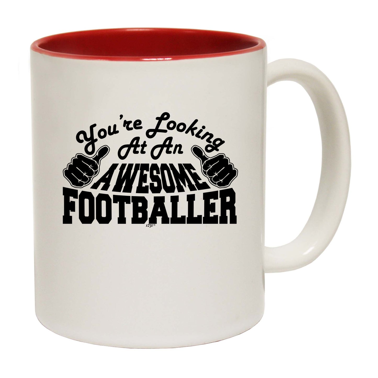 Youre Looking At An Awesome Footballer - Funny Coffee Mug